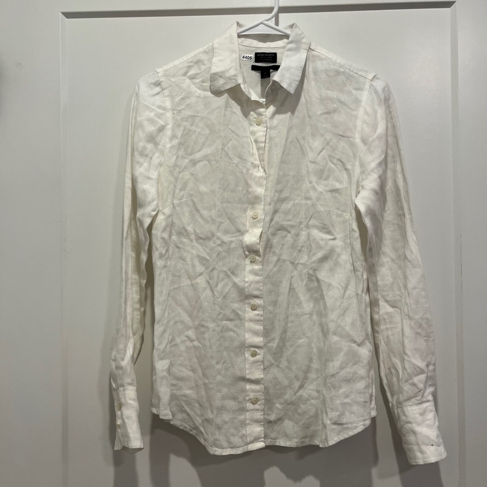 J.Crew Baird McNutt Irish Linen Perfect Shirt White Long Sleeve Button Down 2
